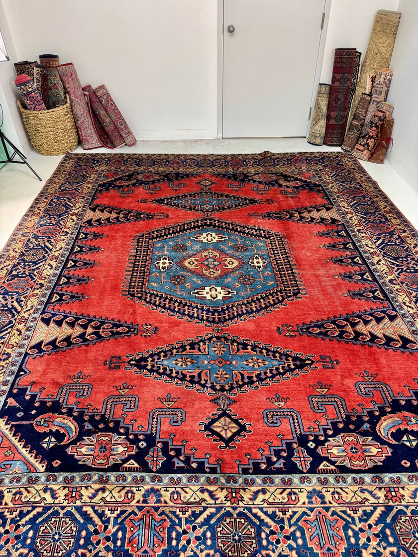 Persian Viss Rug | 9' 6” x 11' 11