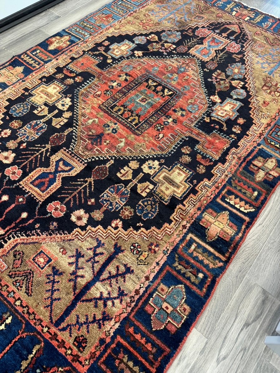 Persian Zanjan Rug | 4' x 6' 5