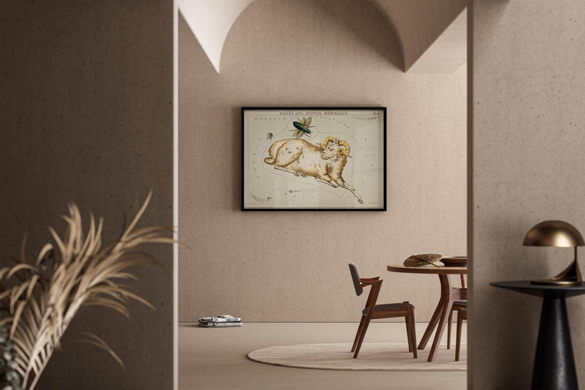 Personalizable Vintage Astrological Sign Print - Aries | Sidney Hall Art (available handframed or unframed)
