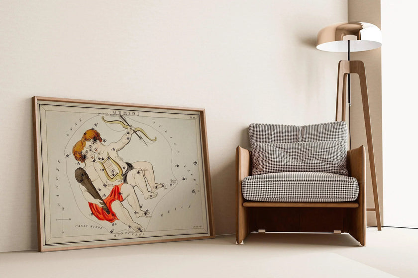 Personalizable Vintage Astrological Sign Print - Gemini | Sidney Hall Art (available handframed or unframed)