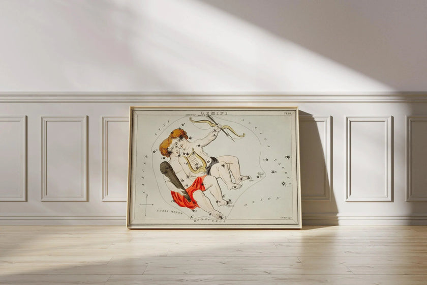 Personalizable Vintage Astrological Sign Print - Gemini | Sidney Hall Art (available handframed or unframed)