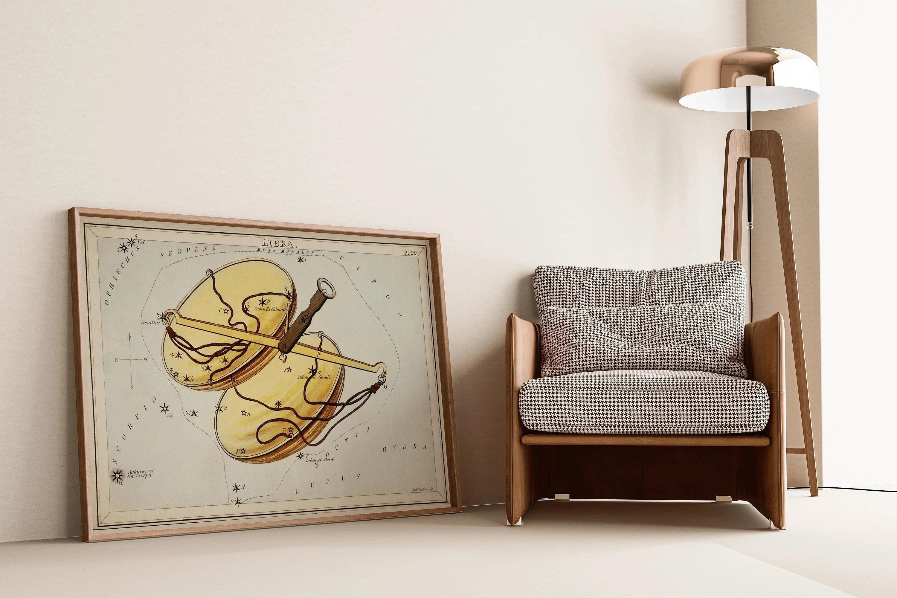 Personalizable Vintage Astrological Sign Print - Libra | Sidney Hall Art (available handframed or unframed)