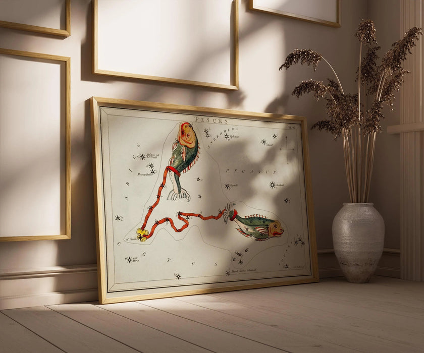 Personalizable Vintage Astrological Sign Print - Pisces | Sidney Hall Art (available handframed or unframed)