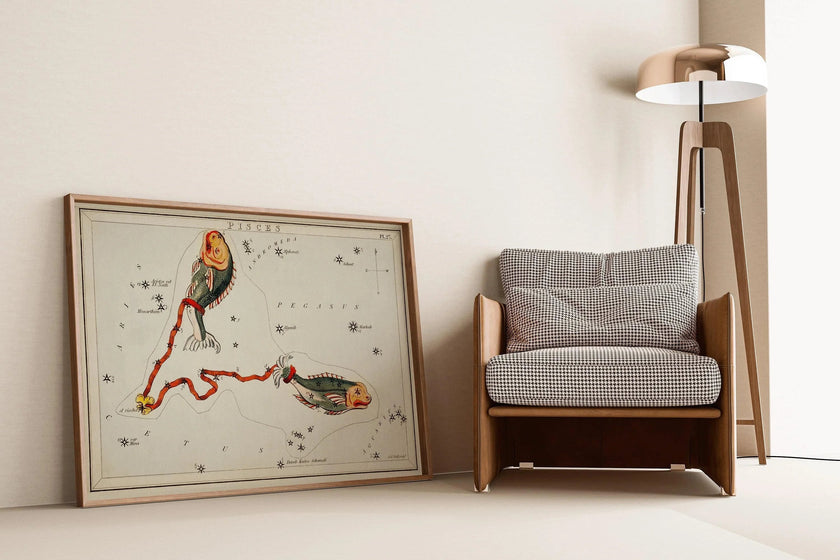 Personalizable Vintage Astrological Sign Print - Pisces | Sidney Hall Art (available handframed or unframed)