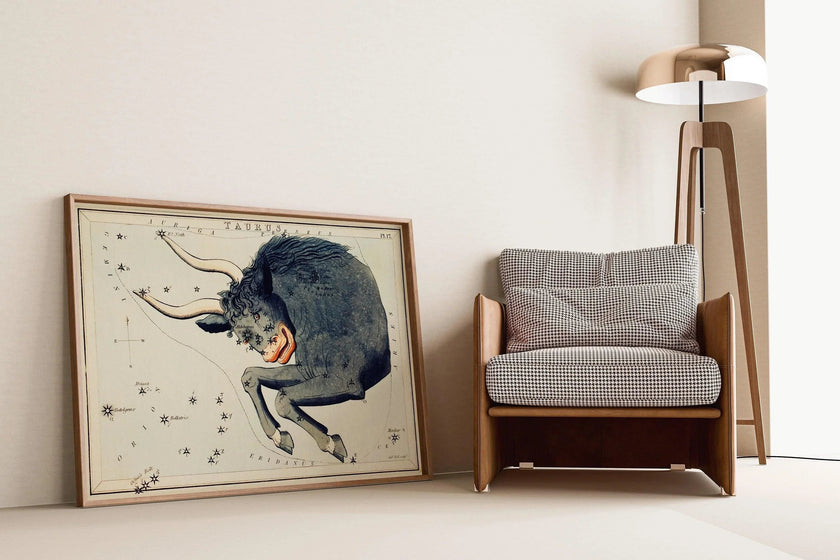Personalizable Vintage Astrological Sign Print - Taurus | Sidney Hall Art (available handframed or unframed)