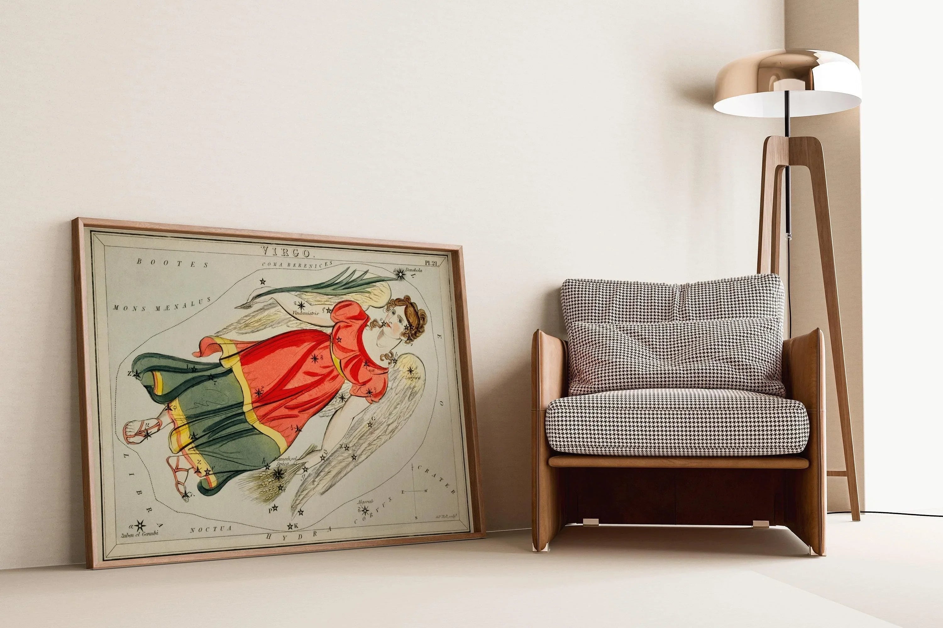 Personalizable Vintage Astrological Sign Print - Virgo | Sidney Hall Art (available handframed or unframed)