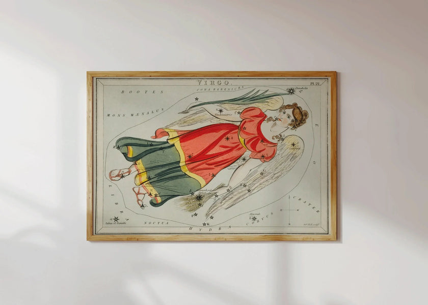 Personalizable Vintage Astrological Sign Print - Virgo | Sidney Hall Art (available handframed or unframed)
