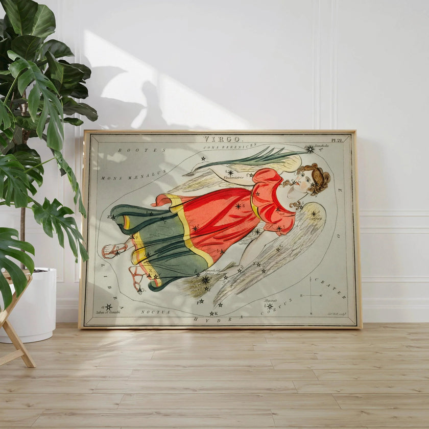 Personalizable Vintage Astrological Sign Print - Virgo | Sidney Hall Art (available handframed or unframed)