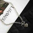 Personalized Thick Chain Ins Wind Love Clavicle Necklace Choker Niche Design Trend Necklace For Women