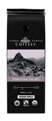 Peruvian Escape - Ground, Medium Roast, Certified Organic OCIA/ Fairtrade Coffee 1lb/454g