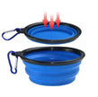 Portable Silicone Pet Bowl with Carabiner Clip, Collapsible, 350 ml