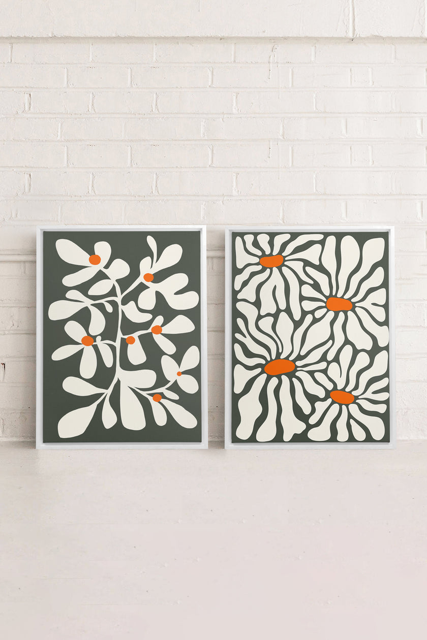PÉTALES EN FUSION (2 Oeuvres sur toile étirée)