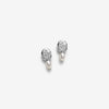 Élise avec petites perles - Petites boucles d’oreilles ovales faites à la main
