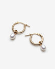 Idola - Boucles d’oreilles avec moyennes perles d’eau douce