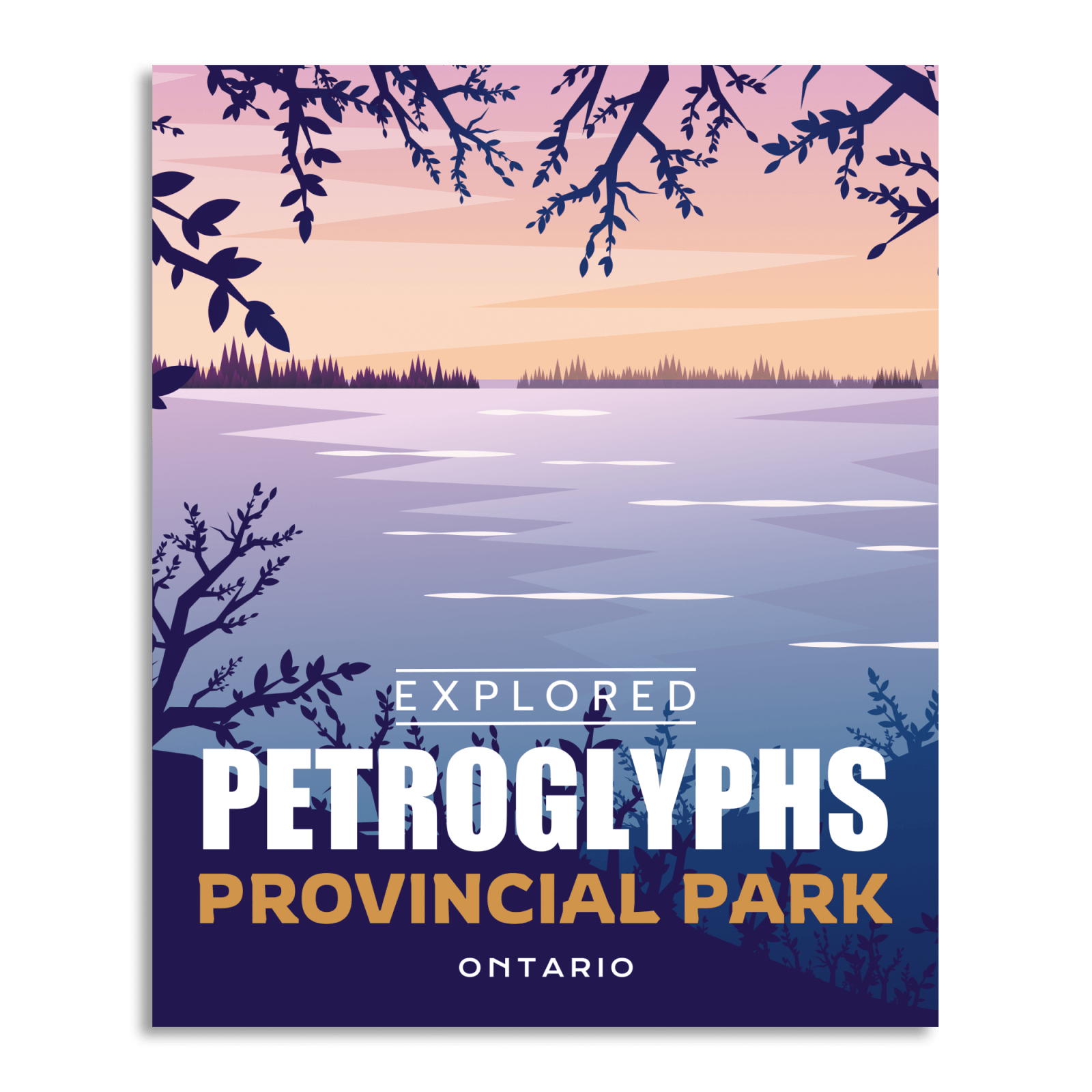 Petroglyphs Provincial Park 'Explored' Poster, Canada Parks