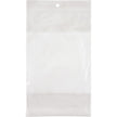 White Block Poly Bags, Reclosable, 8