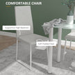 Adam Modern Space-Saving Dining Set for 4-White