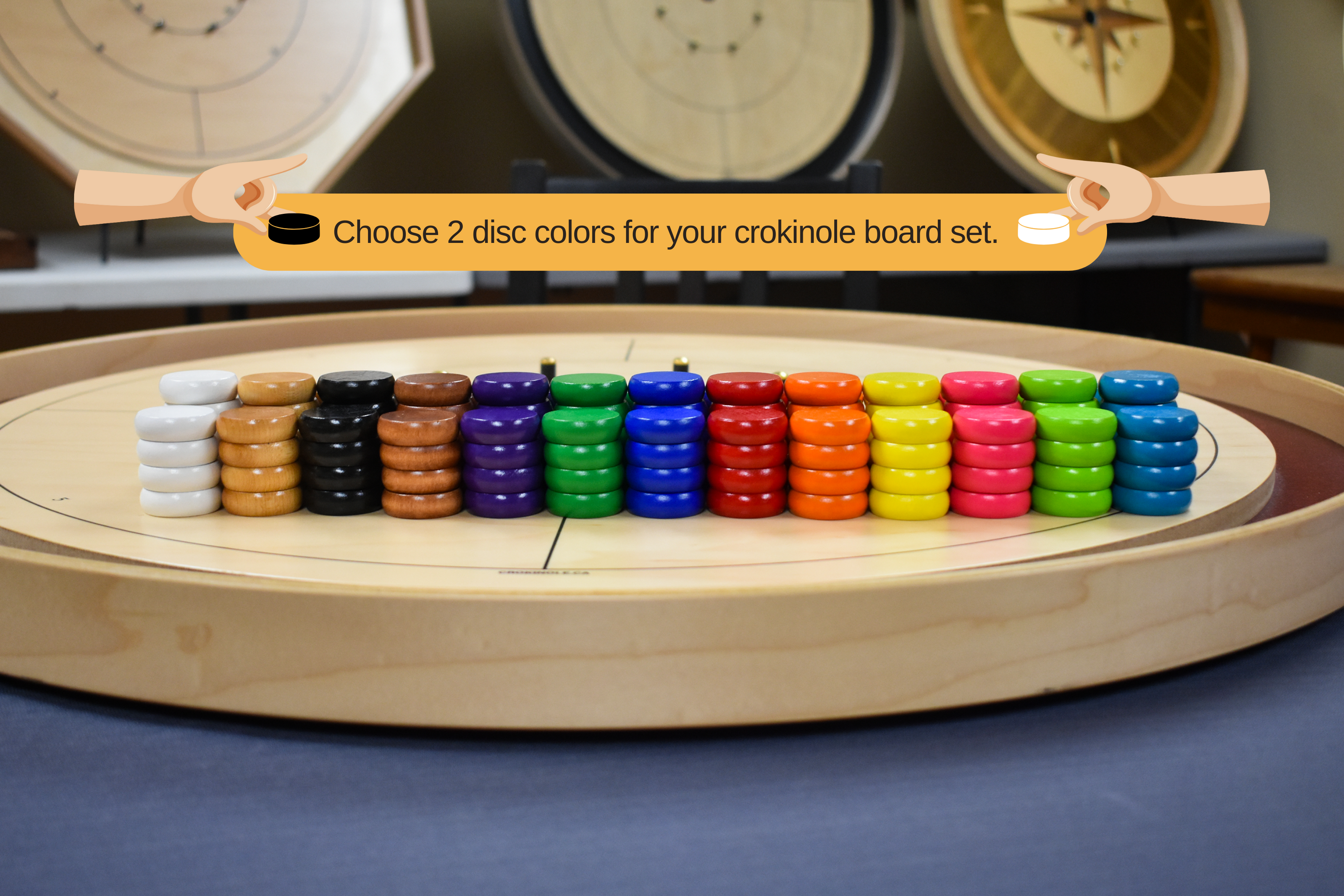 The Crokinole Canada Board (No Branding / No Checkerboard) - Tournament Board Game Set - Meets NCA Standards
