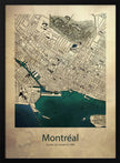 Wall art Montreal map