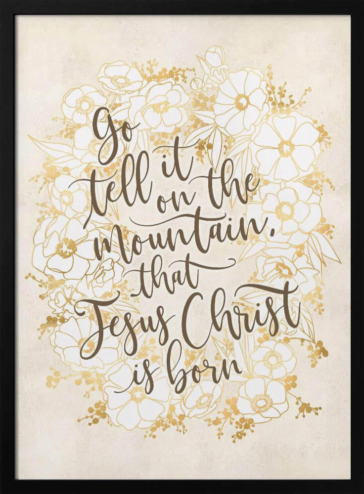 Wall art Go tell it on the mountain - vintage vanilla Canvas Print