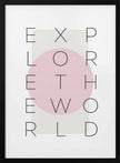 Wall art Explore the world - pink