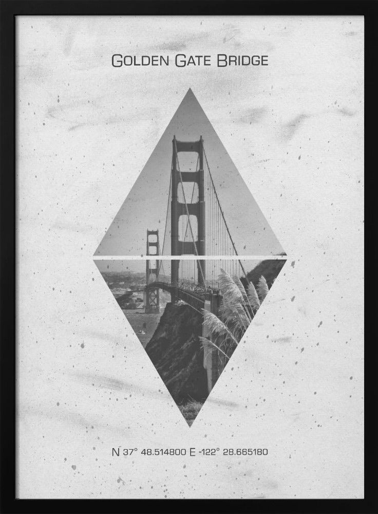 Wall art Coordinates SAN FRANCISCO Pont Golden Gate
