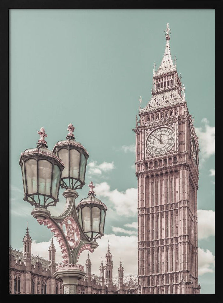 Art mural LONDRES Tour Elizabeth | style urbain vintage
