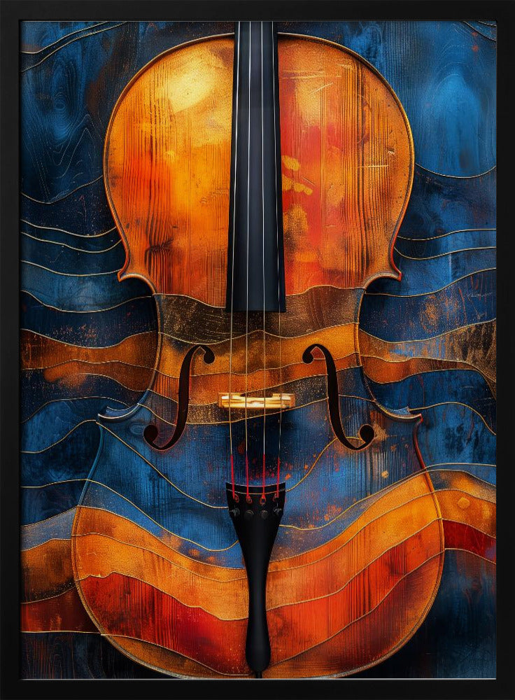 Impression sur toile - Art mural - Violon - 6 panneaux