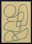 Dessin mural abstrait au trait.