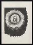 Art mural et le visage du Christ brillait dans le disque solaire.