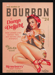 Wall art Babes of Bourbon Vol 22 Vintage Pinup Girl Drinking A Cocktail