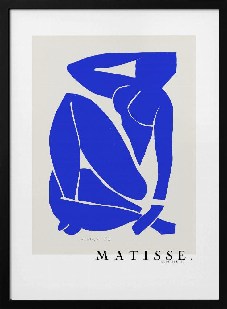 Wall art Nudo Blu III 1952 Bordure