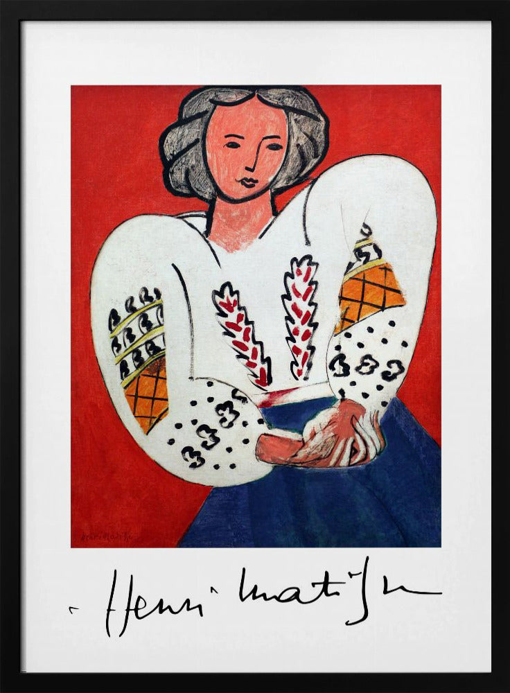 Wall art d'Henri Matisse, La Camicetta Romena, 1940