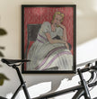 Wall art Jeune Femme Assise En Robe Grise