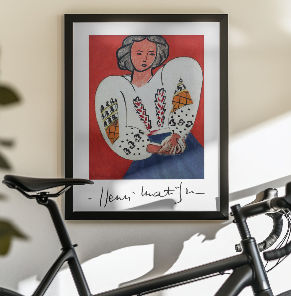 Wall art d'Henri Matisse, La Camicetta Romena, 1940