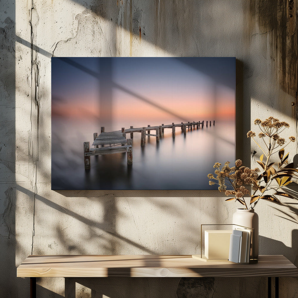 Wall art Old pier II.  Harbour panorama.