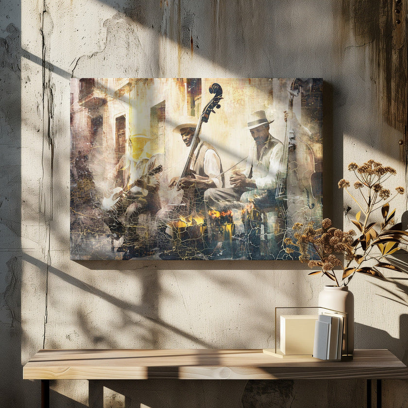 Illustration musicale pour mur - Groupe de jazz n°11