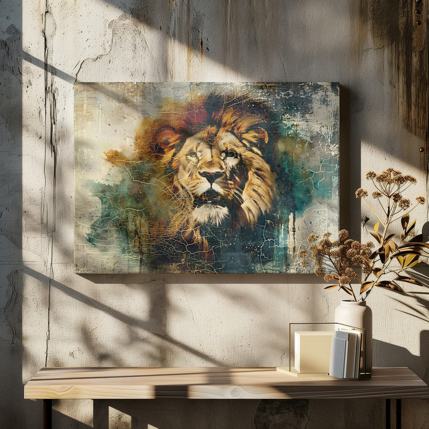Wall art Lion Animal Vintage Art Illustration Wallart 06