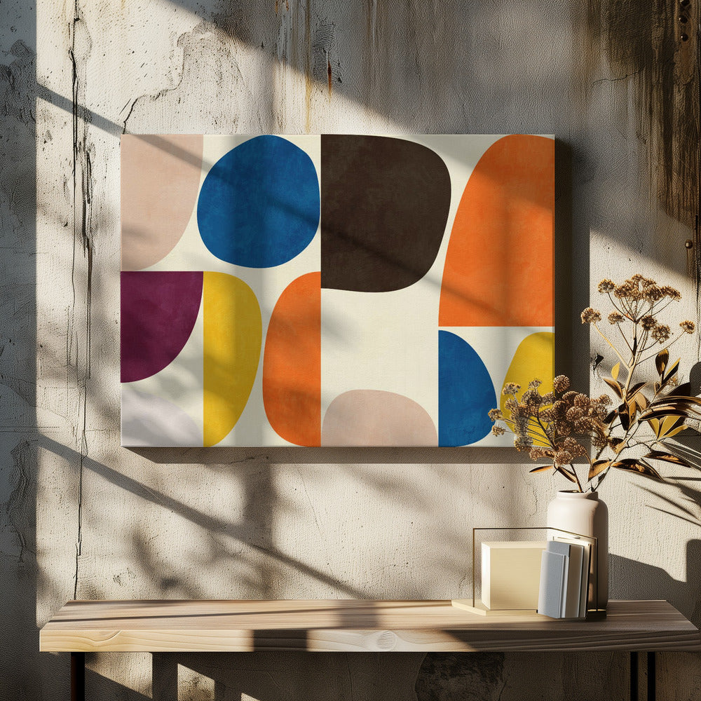 Wall art Bauhaus aux couleurs vives