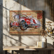 Wall art Volkswagen rouge