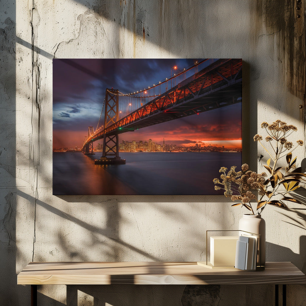 Wall art Fire over San Francisco