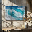 Impression sur toile : Wall art When the ocean turns into blue fire