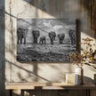 Wall art Big Family. Elephants