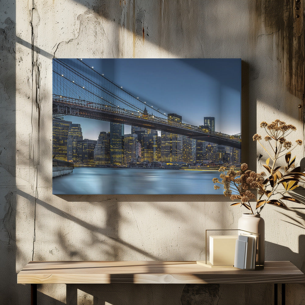 Wall art New York - L'heure bleue au-dessus de Manhattan