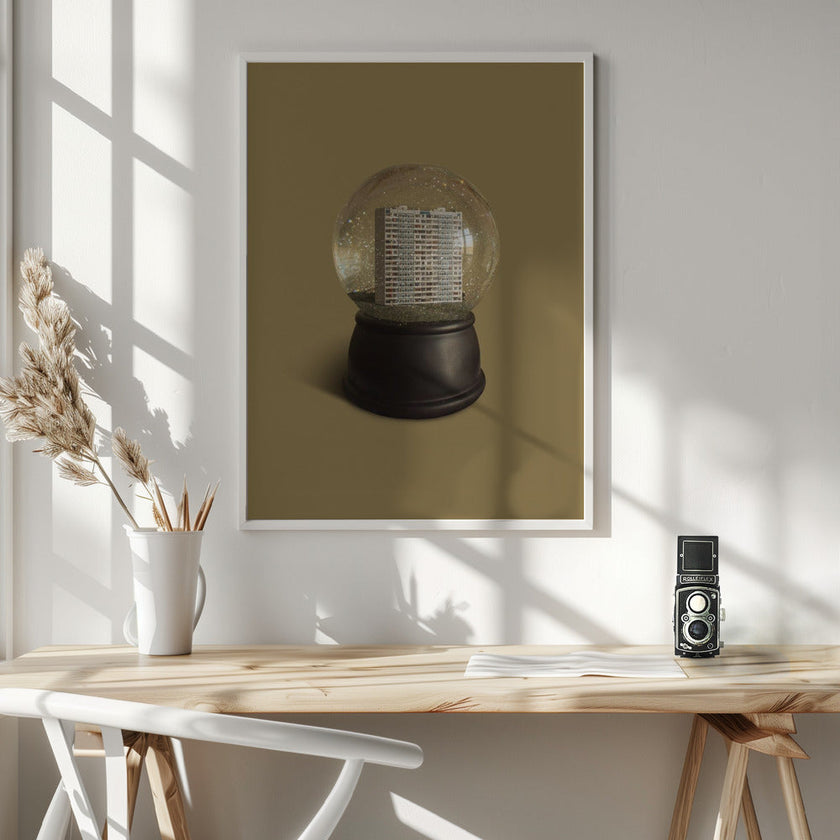 Wall art boule de neige urbaine
