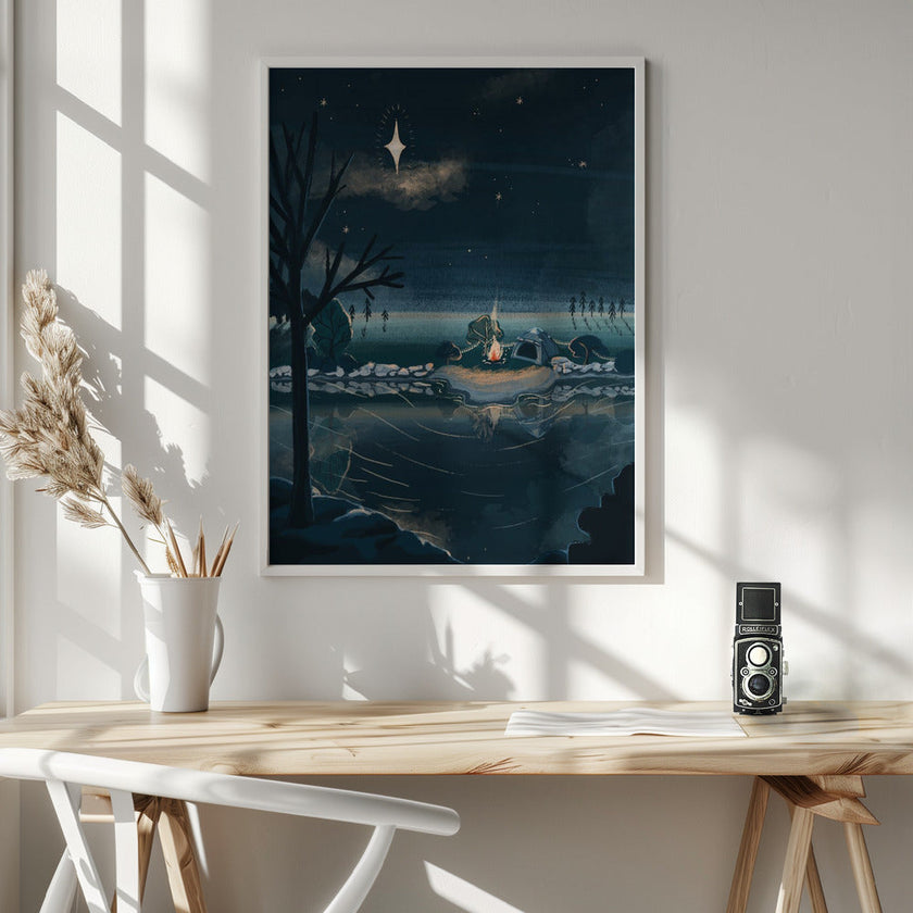 Wall art Christmas Camping