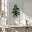 Impression sur toile : Arbre de Noël aquarelle confortable (2)