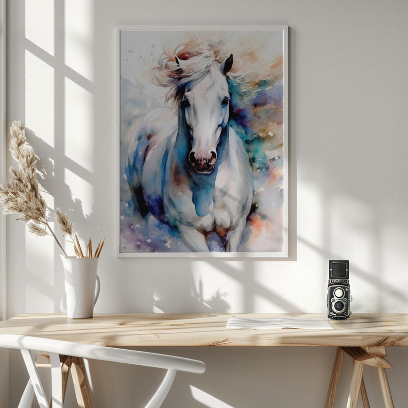 Cheval à l'aquarelle (1)