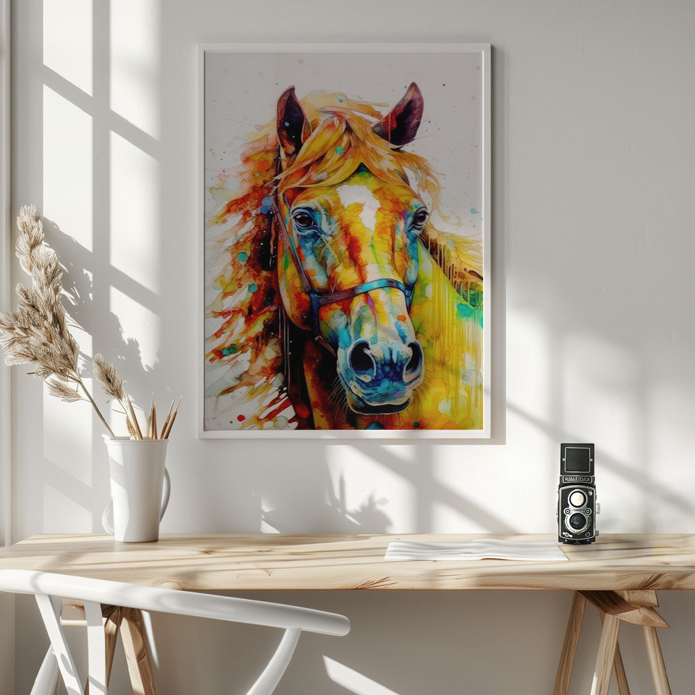 Cheval à l'aquarelle (10)