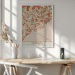 Wall art Black Maps Earth Tones 89 Canvas